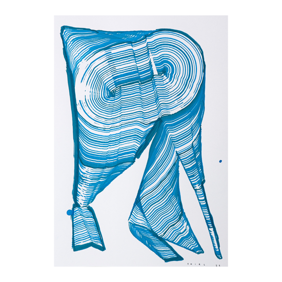 Old Man Talking To Himself At The Bus Stop