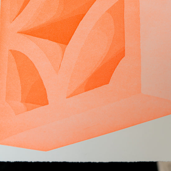 Orange Fluorescent Breeze Block