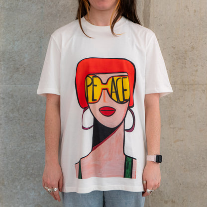 Girl In Peace Glasses - T-shirt