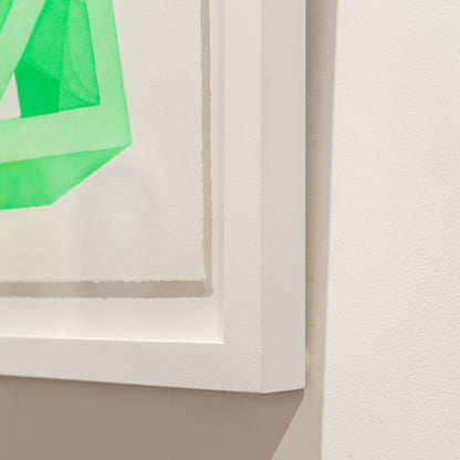 Framed Green Fluorescent Fan Block