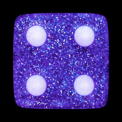 Dice Four - Purple Sparkles