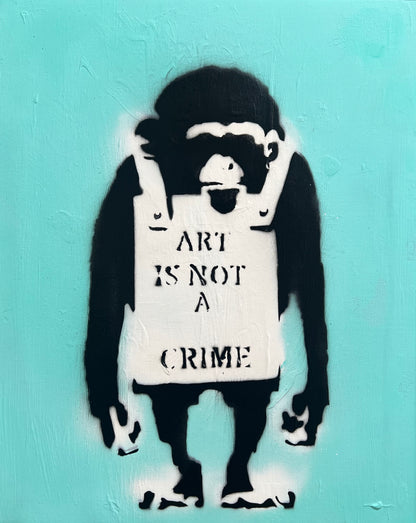 Monkey (Aqua Background)