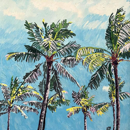 Cerulean Skies And Sunset Palms